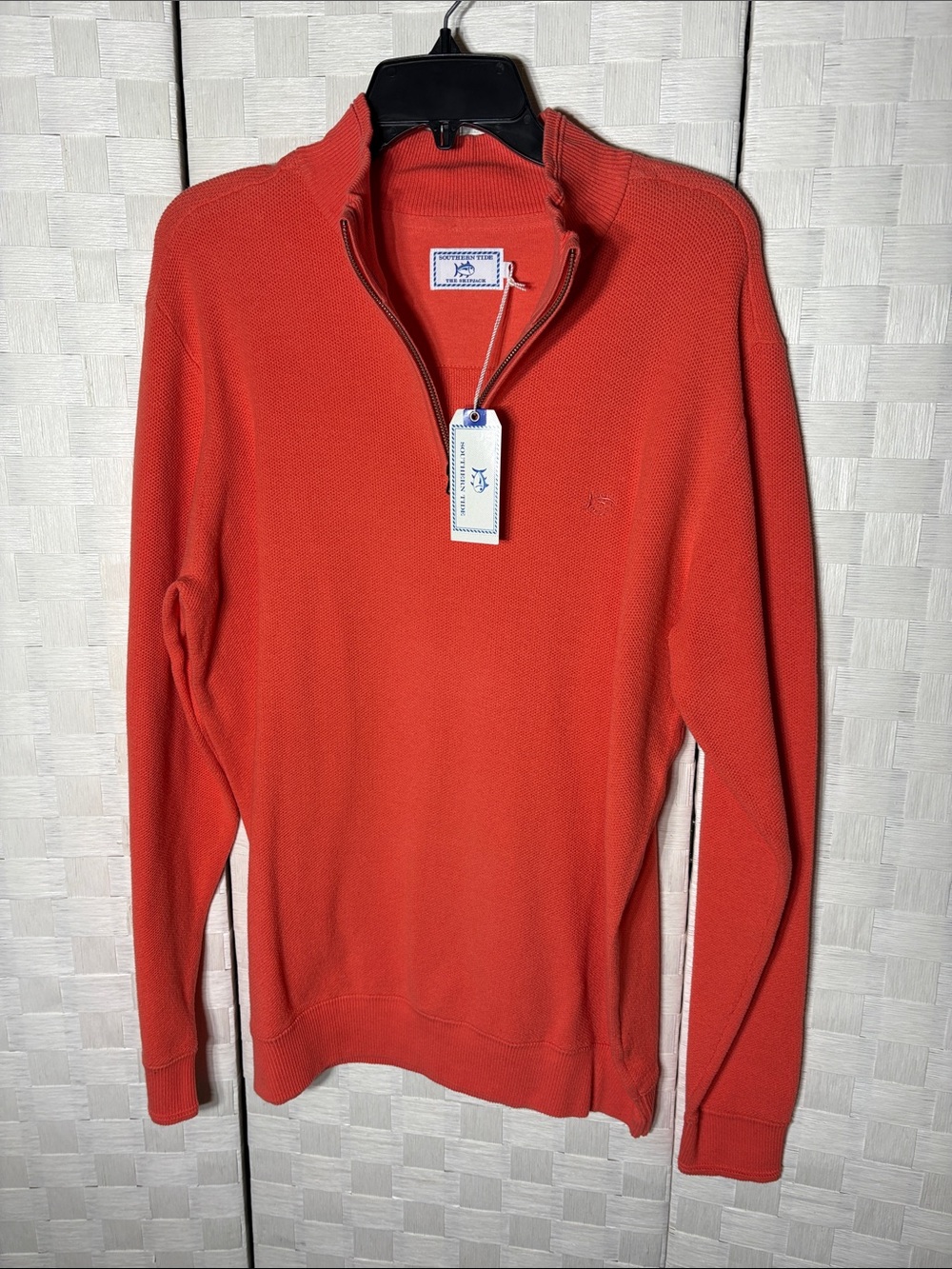 Southern tide Men's Coral Quarter-Zip Sweater